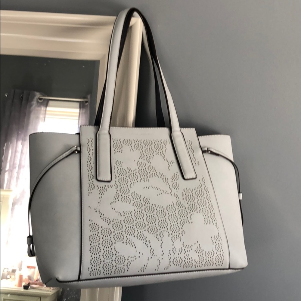 French Connection Gray Perforated Purse